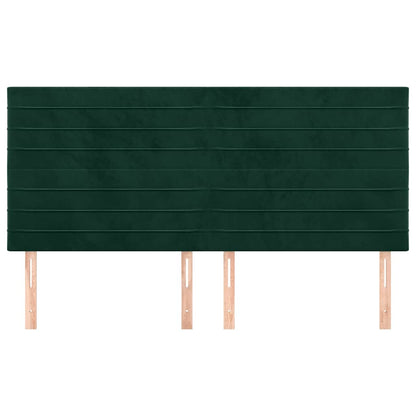 vidaXL Kopfteil Dunkelgrün 160x5x118/128 cm Samt