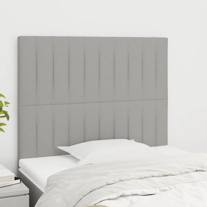 vidaXL Kopfteil Hellgrau 80x5x118/128 cm Stoff
