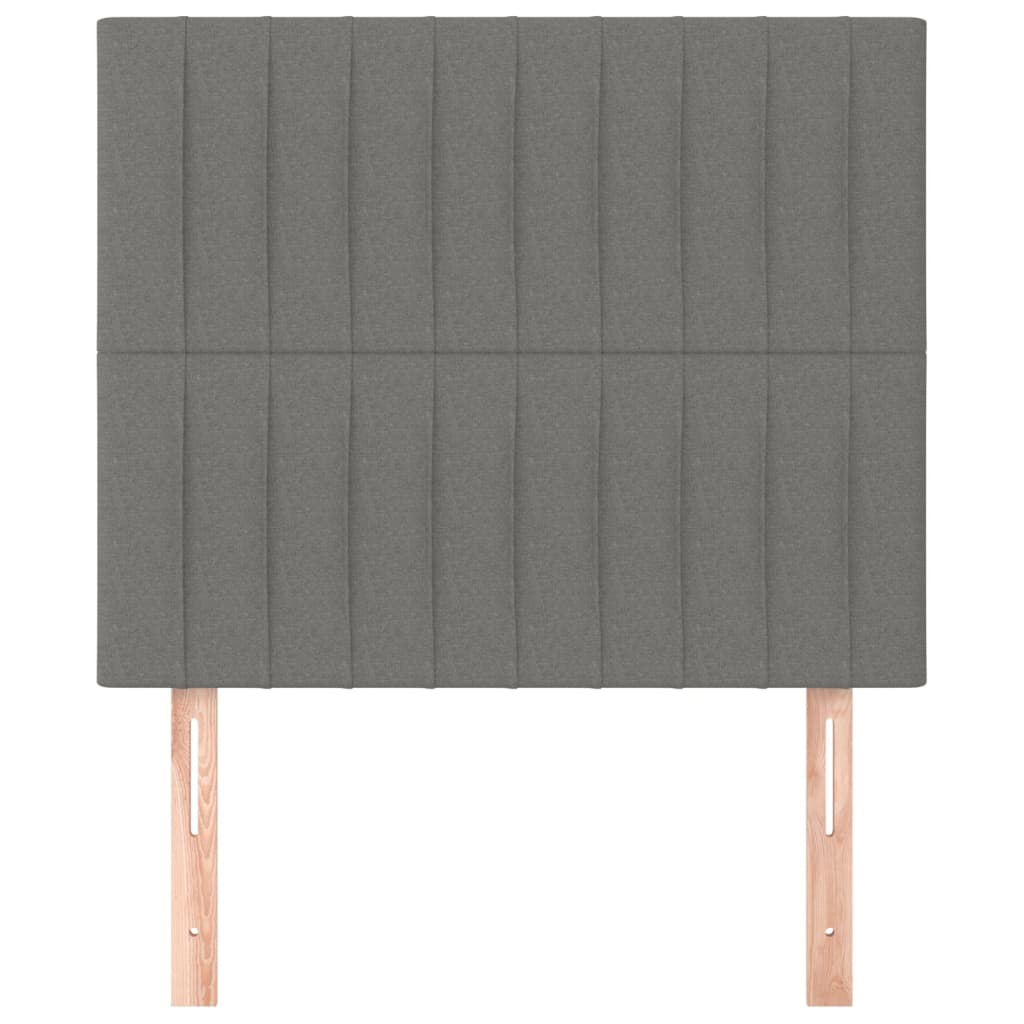 vidaXL Kopfteil Dunkelgrau 80 x 5 x 118/128 cm Stoff