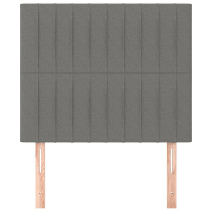 vidaXL Kopfteil Dunkelgrau 80 x 5 x 118/128 cm Stoff