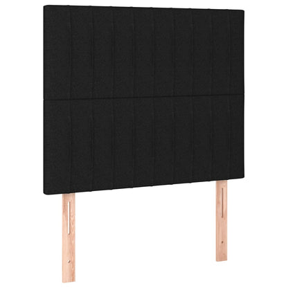 vidaXL Kopfteil Schwarz 80x5x118/128 cm Stoff