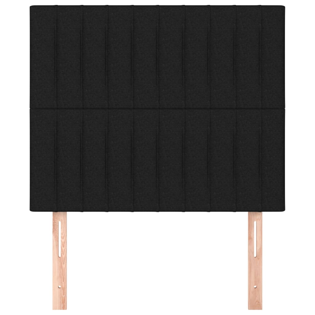 vidaXL Kopfteil Schwarz 80x5x118/128 cm Stoff