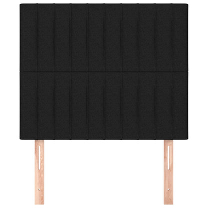 vidaXL Kopfteil Schwarz 80x5x118/128 cm Stoff
