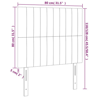 vidaXL Kopfteil Schwarz 80x5x118/128 cm Stoff