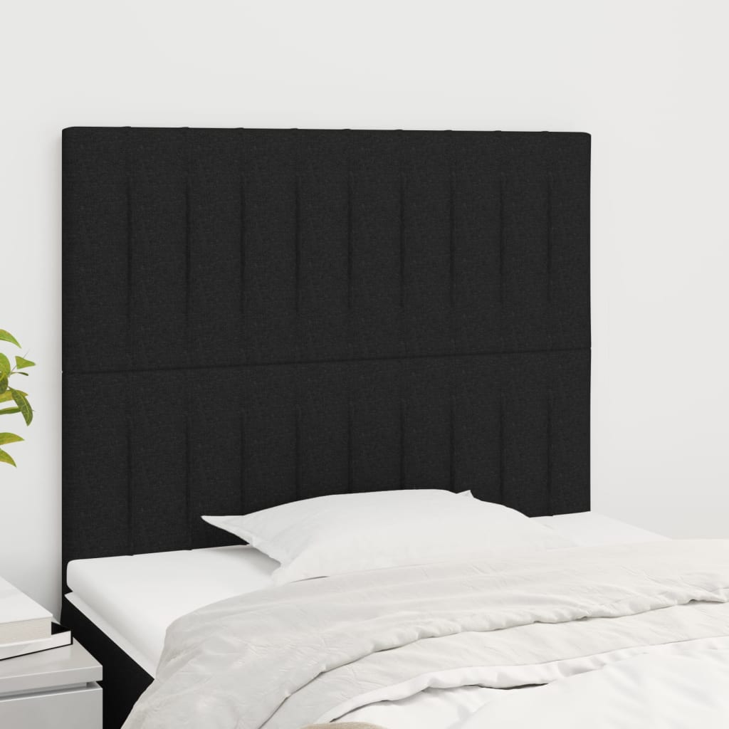 vidaXL Kopfteil Schwarz 80x5x118/128 cm Stoff