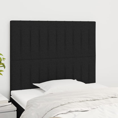 vidaXL Kopfteil Schwarz 80x5x118/128 cm Stoff