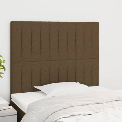 vidaXL Kopfteil Dunkelbraun 80x5x118/128 cm Stoff