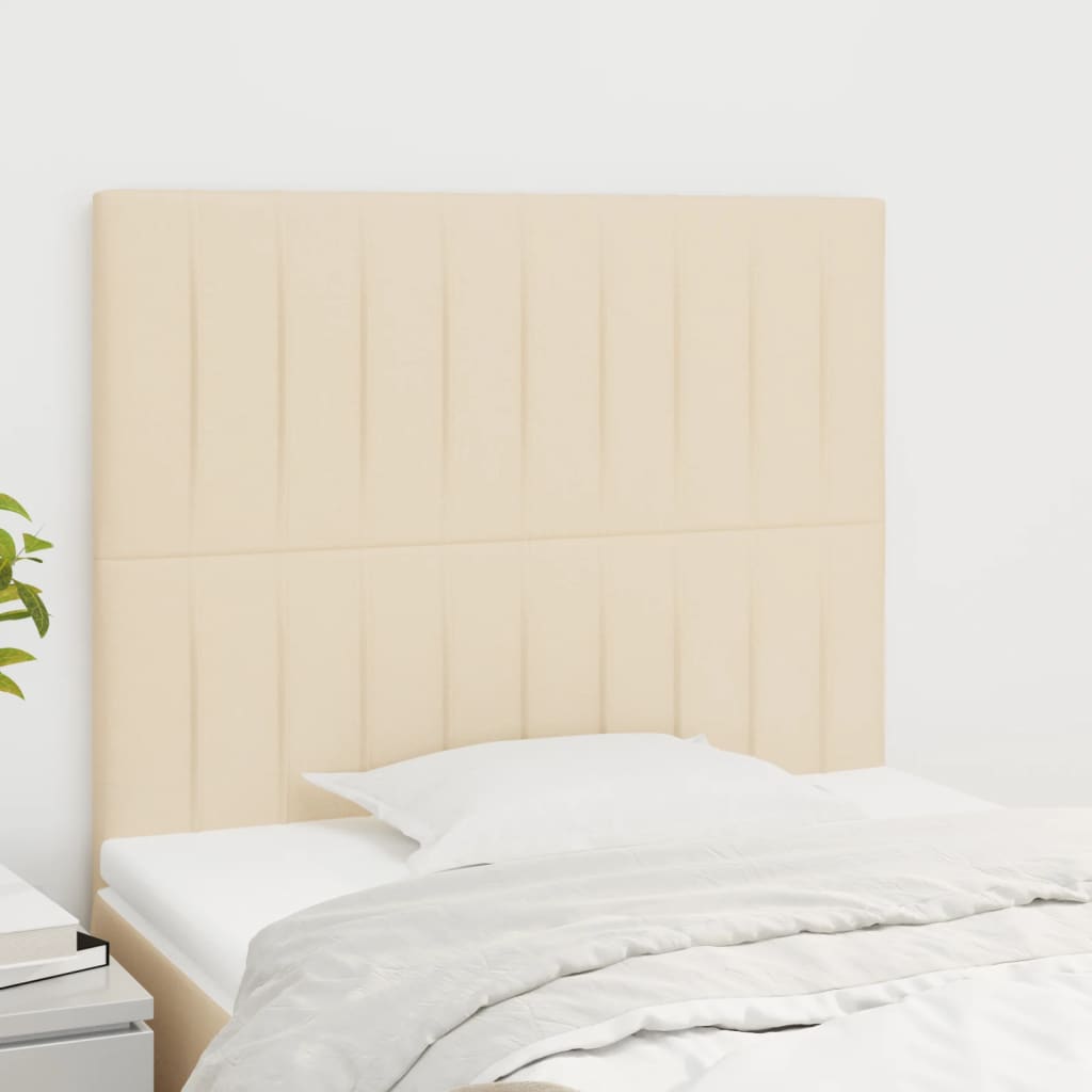 vidaXL Kopfteil Creme 80x5x118/128 cm Stoff