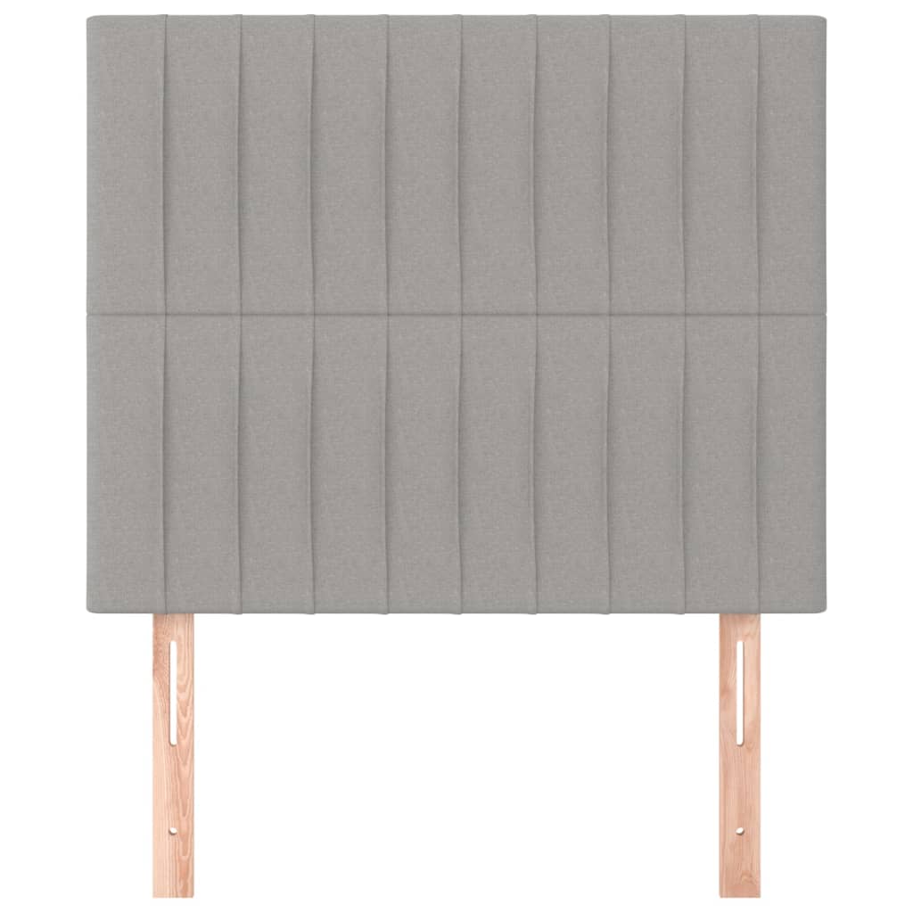 vidaXL Kopfteil Hellgrau 90x5x118/128 cm Stoff