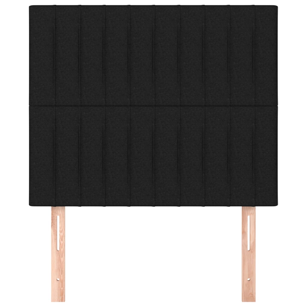 vidaXL Kopfteil Schwarz 90x5x118/128 cm Stoff