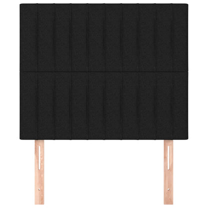 vidaXL Kopfteil Schwarz 90x5x118/128 cm Stoff