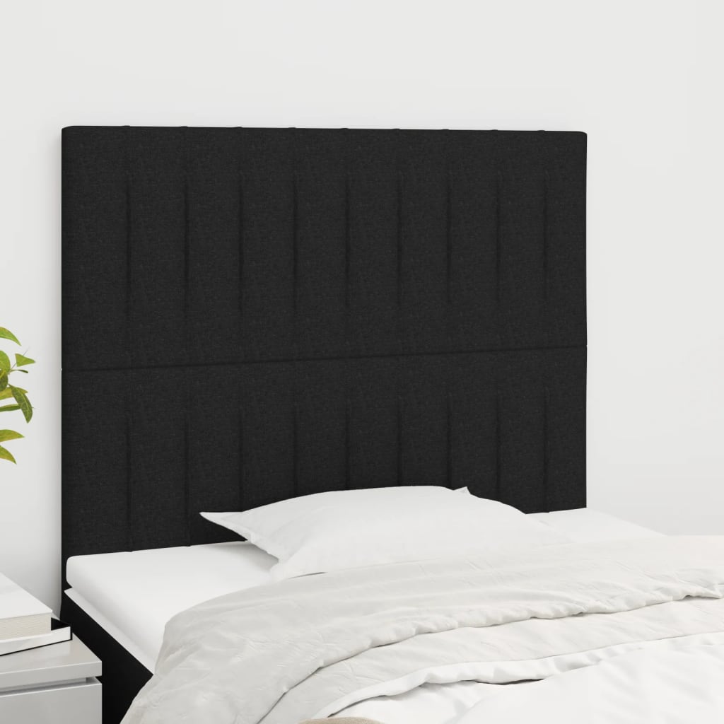 vidaXL Kopfteil Schwarz 90x5x118/128 cm Stoff