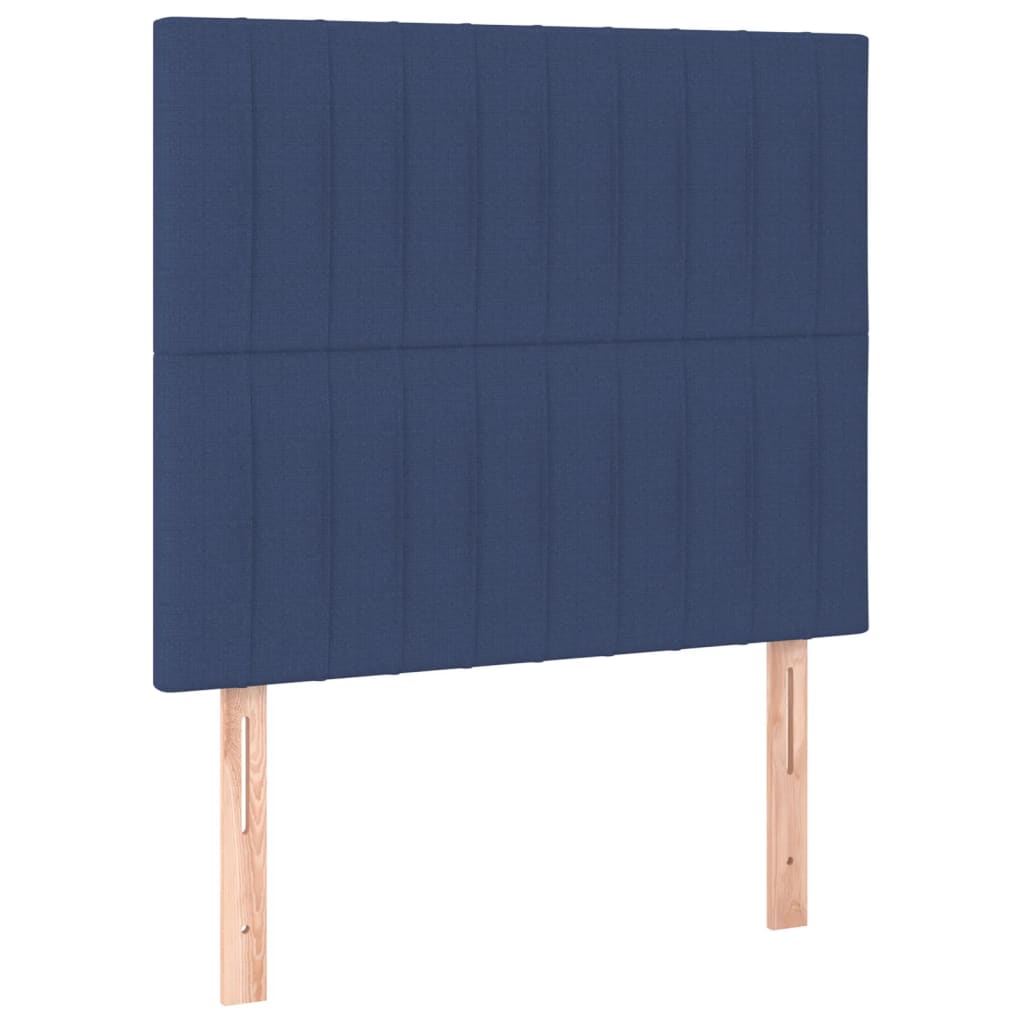 vidaXL Kopfteil Blau 90x5x118/128 cm Stoff