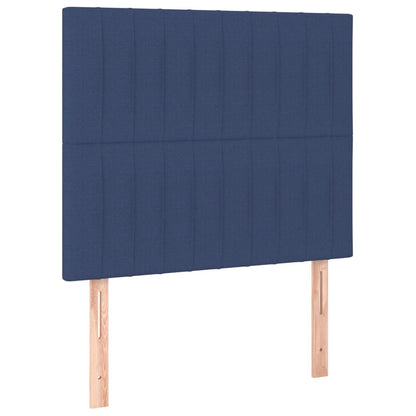vidaXL Kopfteil Blau 90x5x118/128 cm Stoff