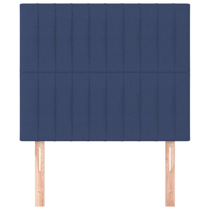 vidaXL Kopfteil Blau 90x5x118/128 cm Stoff