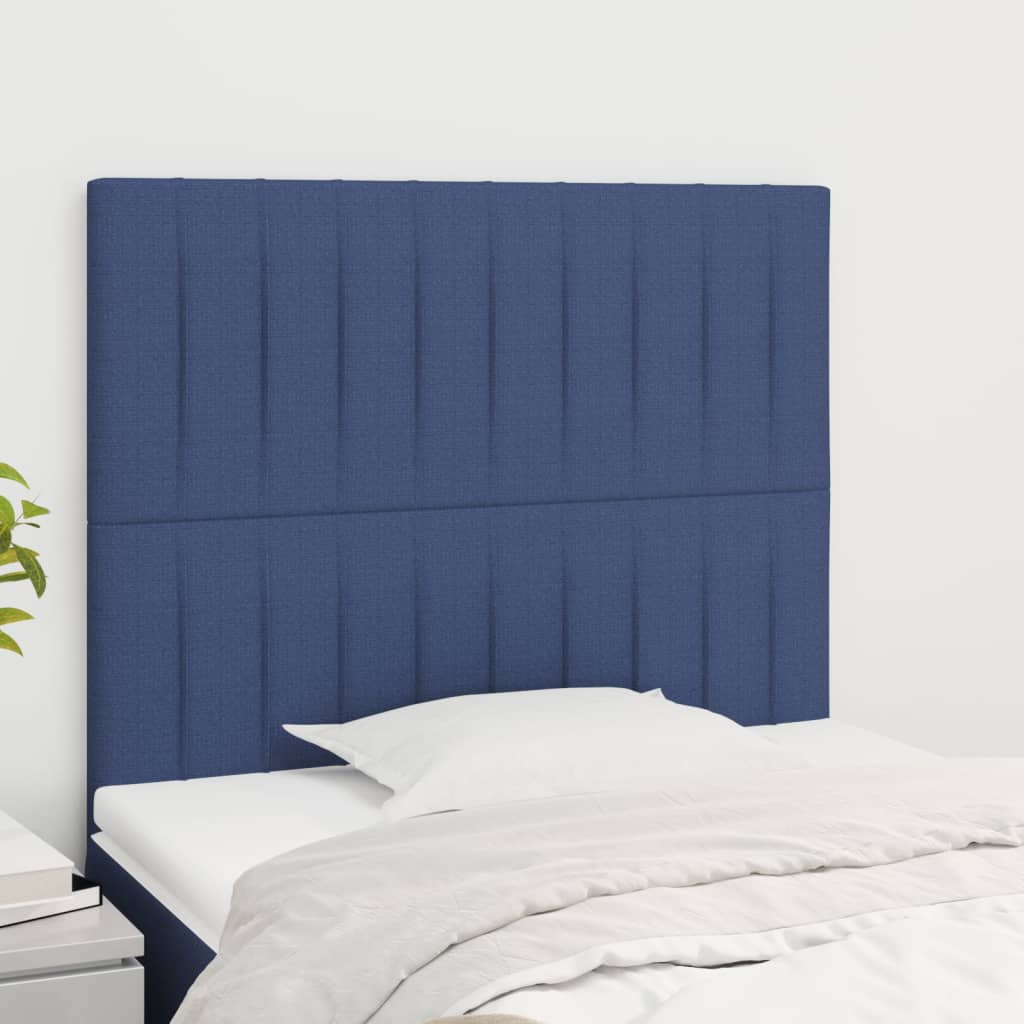 vidaXL Kopfteil Blau 90x5x118/128 cm Stoff