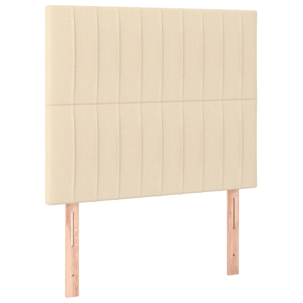 vidaXL Kopfteil Creme 100x5x118/128 cm Stoff