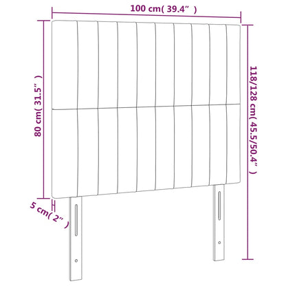 vidaXL Kopfteil Creme 100x5x118/128 cm Stoff