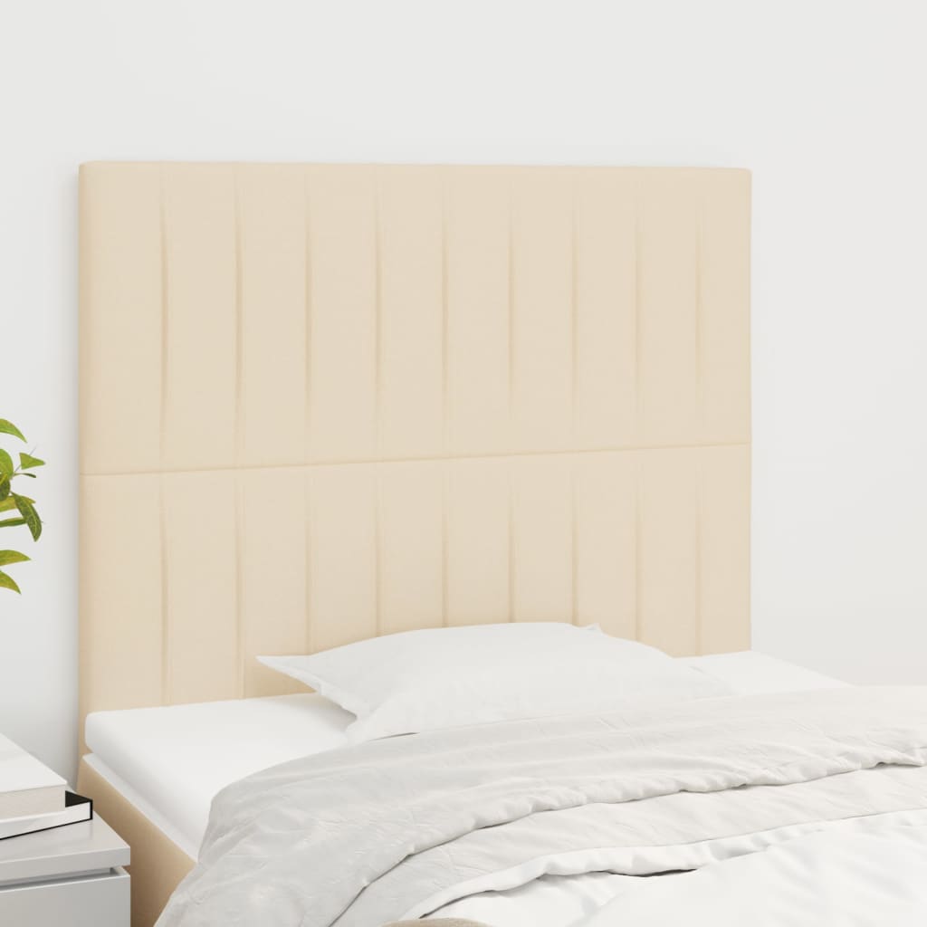 vidaXL Kopfteil Creme 100x5x118/128 cm Stoff