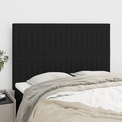 vidaXL Kopfteil Schwarz 144x5x118/128 cm Stoff