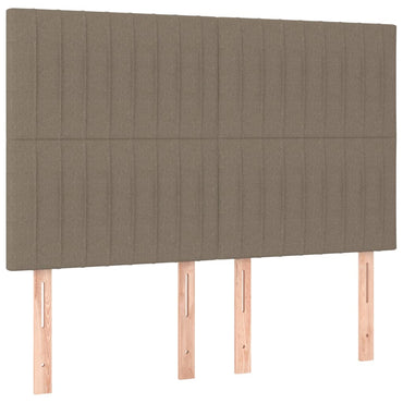 vidaXL Kopfteil Taupe 144x5x118/128 cm Stoff