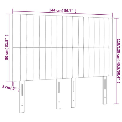 vidaXL Kopfteil Creme 144x5x118/128 cm Stoff