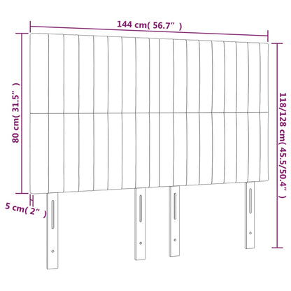 vidaXL Kopfteil Blau 144x5x118/128 cm Stoff