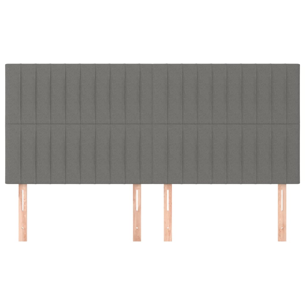 vidaXL Kopfteil Dunkelgrau 160 x 5 x 118/128 cm Stoff