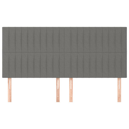 vidaXL Kopfteil Dunkelgrau 160 x 5 x 118/128 cm Stoff