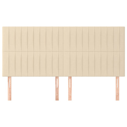 vidaXL Kopfteil Creme 160x5x118/128 cm Stoff