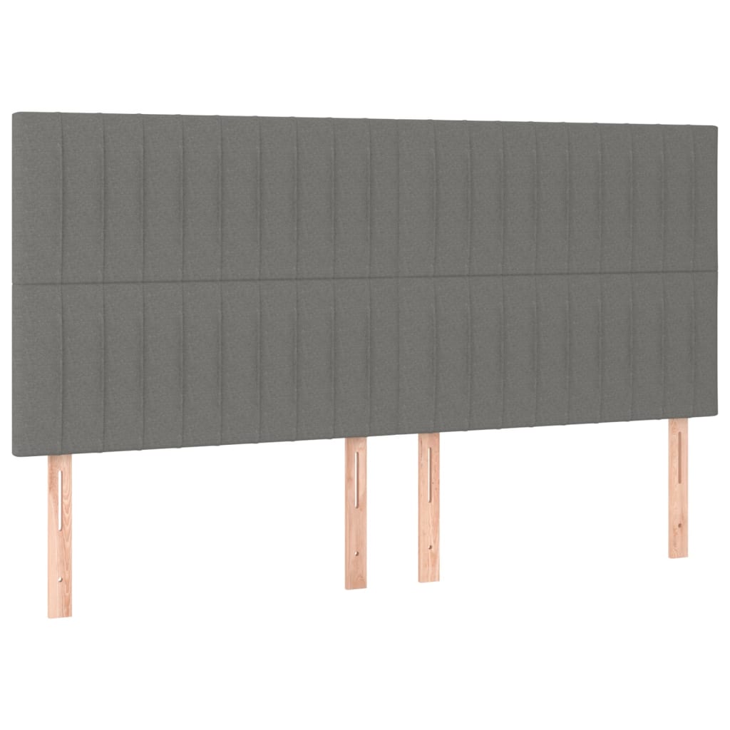 vidaXL Kopfteil Dunkelgrau 180 x 5 x 118/128 cm Stoff