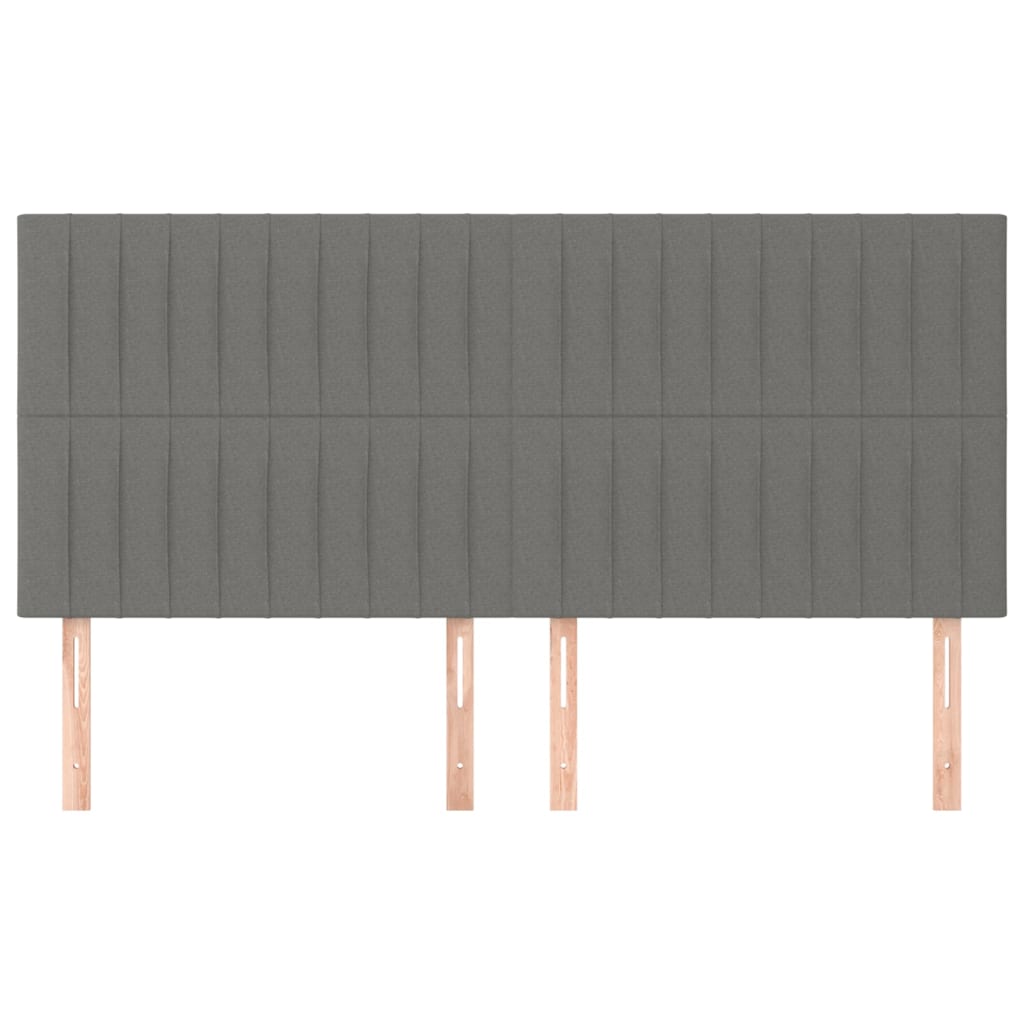 vidaXL Kopfteil Dunkelgrau 180 x 5 x 118/128 cm Stoff