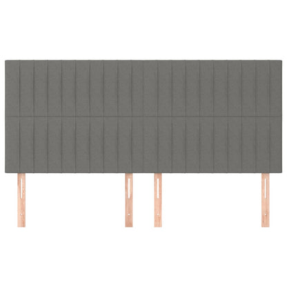 vidaXL Kopfteil Dunkelgrau 180 x 5 x 118/128 cm Stoff