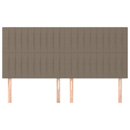 vidaXL Kopfteil Taupe 200 x 5 x 118/128 cm Stoff
