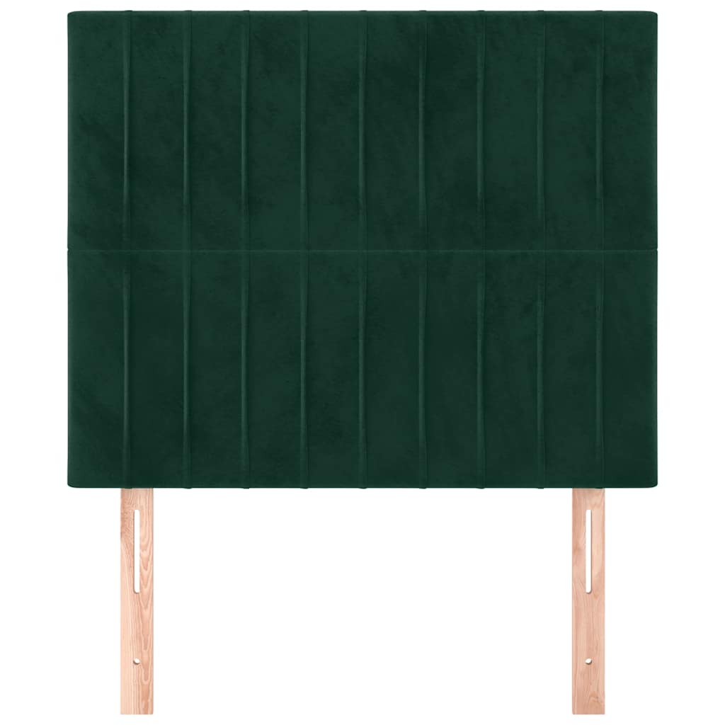 vidaXL Kopfteil Dunkelgrün 80x5x118/128 cm Samt