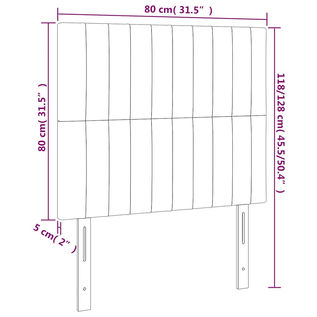 vidaXL Kopfteil Dunkelgrün 80x5x118/128 cm Samt
