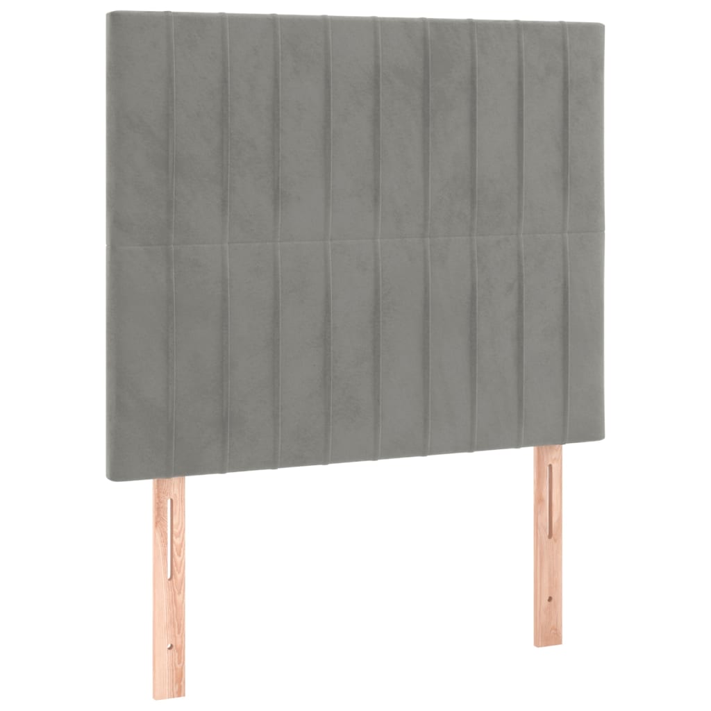 vidaXL Kopfteil Hellgrau 90x5x118/128 cm Samt