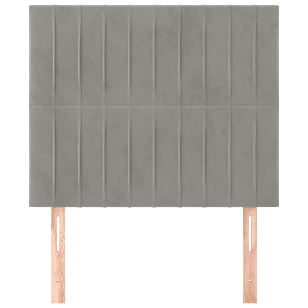 vidaXL Kopfteil Hellgrau 90x5x118/128 cm Samt
