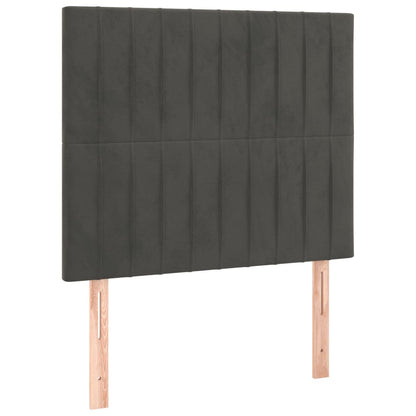 vidaXL Kopfteil Dunkelgrau 90 x 5 x 118/128 cm Samt