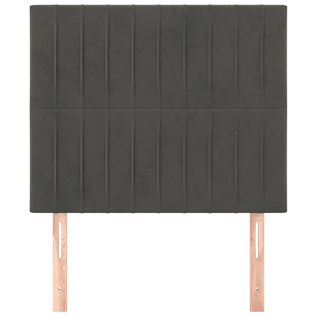 vidaXL Kopfteil Dunkelgrau 90 x 5 x 118/128 cm Samt