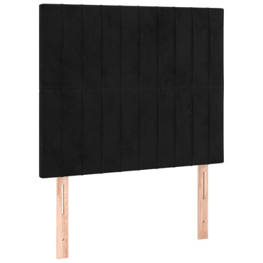 vidaXL Kopfteil Schwarz 90x5x118/128 cm Samt