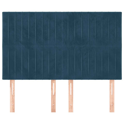 vidaXL Kopfteil Dunkelblau 144x5x118/128 cm Samt