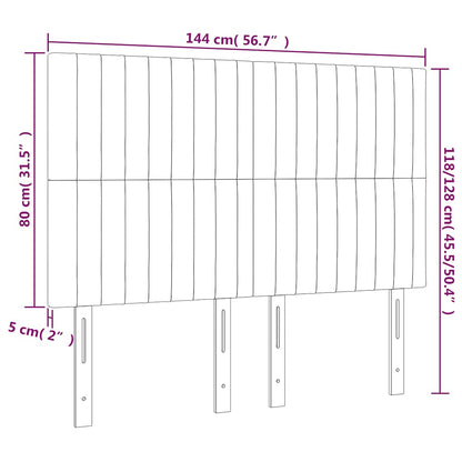 vidaXL Kopfteil Dunkelblau 144x5x118/128 cm Samt