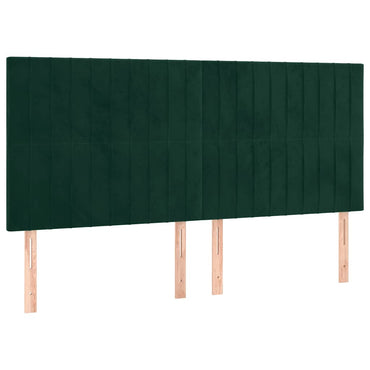 vidaXL Kopfteil Dunkelgrün 160x5x118/128 cm Samt