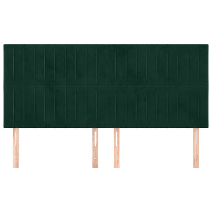 vidaXL Kopfteil Dunkelgrün 160x5x118/128 cm Samt