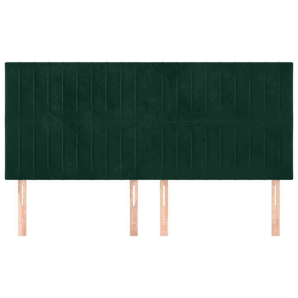 vidaXL Kopfteil Dunkelgrün 180x5x118/128 cm Samt