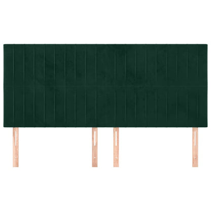 vidaXL Kopfteil Dunkelgrün 180x5x118/128 cm Samt