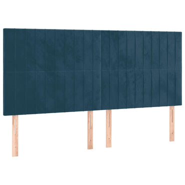vidaXL Kopfteil Dunkelblau 180x5x118/128 cm Samt