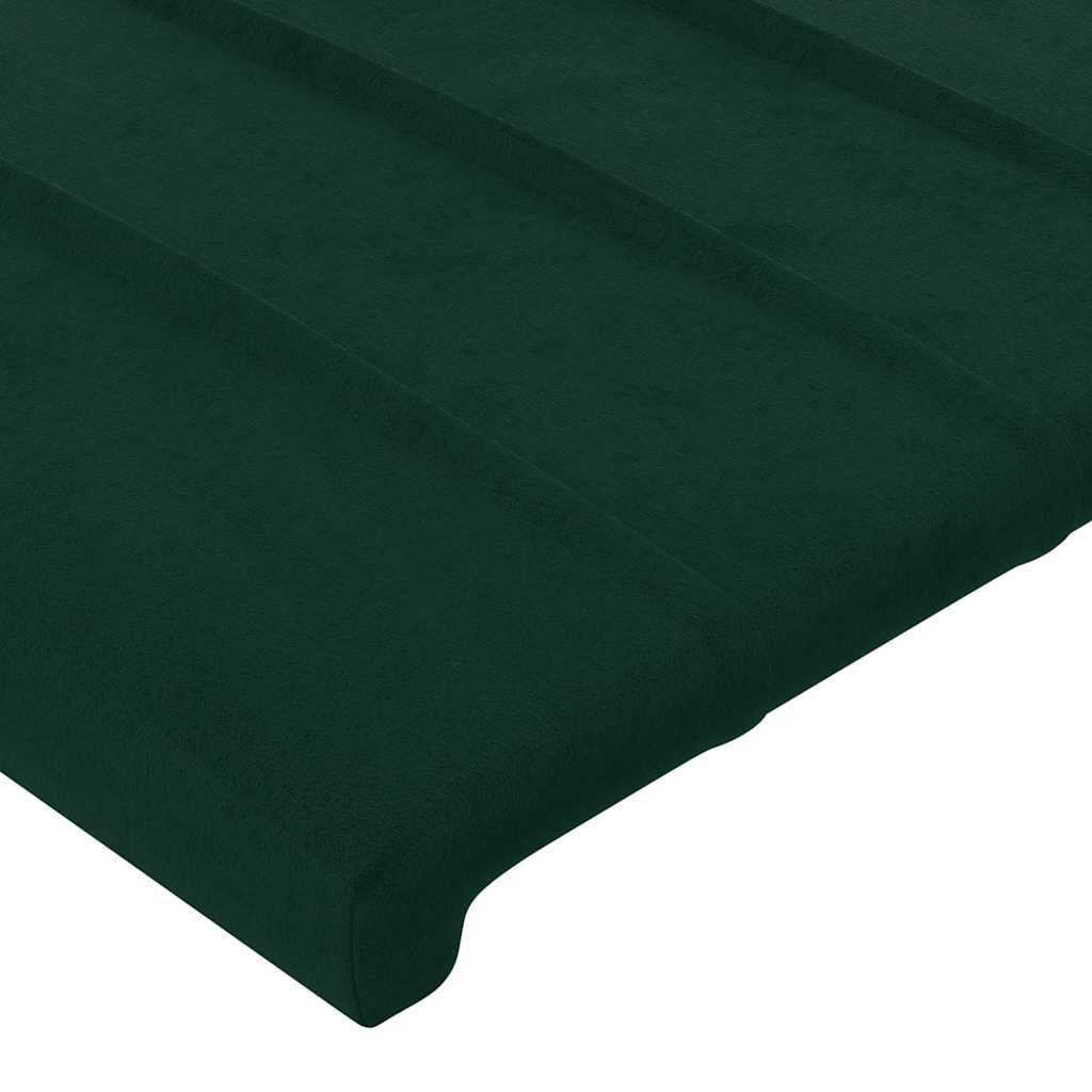 vidaXL Kopfteil Dunkelgrün 200 x 5 x 118/128 cm Samt