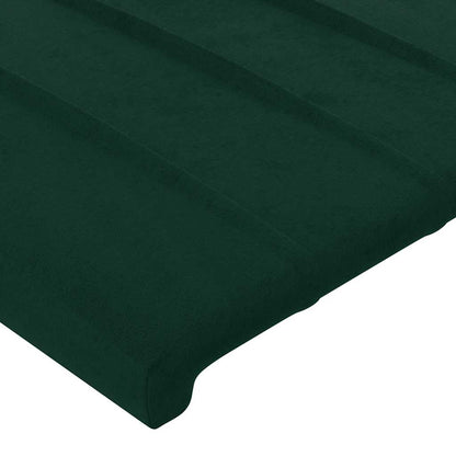 vidaXL Kopfteil Dunkelgrün 200 x 5 x 118/128 cm Samt